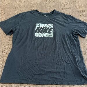 Nike Dri-FIT Graphic Tee Black Camo Logo Men’s Size Large